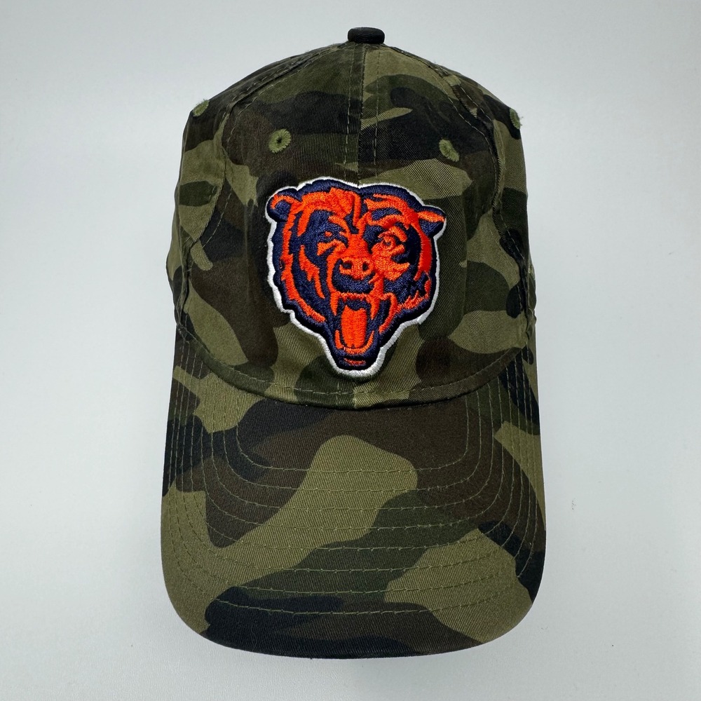 Chicago Bears New Era 9TWENTY Youth Adjustable Camo Baseball Hat Green Camo